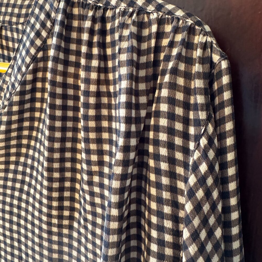 Check Button Blouse - image 3